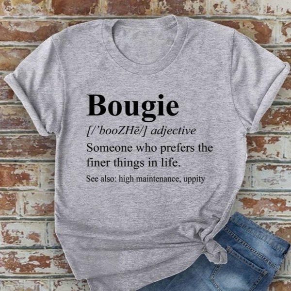 Bougies Definition Gray w/ Blk Lettering