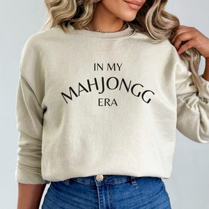 Maglione &quot;In My Mahjong Era&quot;, Felpa unisex da Mahjong, Maglietta da Mahjong, Maglietta per la serata di gioco del Mahjong, Regalo per la Festa del Papà e della Mamma