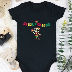 Dia de los muertos baby clothes top