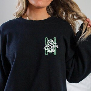 Felpa con personaggio Mahjong Mah Jongg, regalo Mahjong, maglione Mah Jongg, maglione per la serata di gioco Mahjong, regalo per la festa del papà, regalo per la festa della mamma