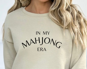 In My Mahjong Era Sweater, Unisex Mahjong Sweatshirt, Mah Jongg Shirt, Mahjong Game Night Shirt, Father&#39;s Day Mother&#39;s Day Holiday Gift