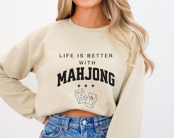 Mahj Squad, Mahjong Sweater, Mahjong Characters, Mahjong Gift, Mah Jongg Sweatshirt, Mahjong Game Night, Fathers Day Gift, Mothers Day Gift