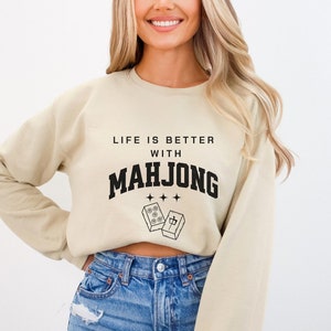 Mahj Squad, Mahjong Sweater, Mahjong Characters, Mahjong Gift, Mah Jongg Sweatshirt, Mahjong Game Night, Fathers Day Gift, Mothers Day Gift