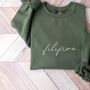 Filipijnse trui Filippijnse minimalistische trui, uniseks Filipijns-sweatshirt, Filipijns gezegdeshirt, trotse Filippijnse, Filipijnse trui