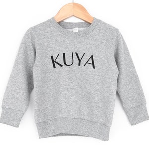 Kuya Filipino Toddler Sweatshirt, Kids Pullover Jumper, Tagalog Big Brother Children&#39;s Top, Philippines Family Shirt, Sibling Gift
