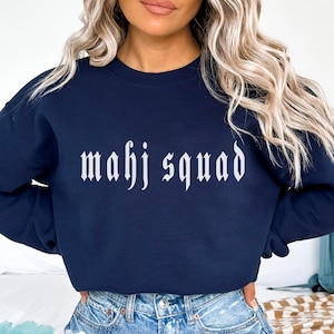 Mahj Squad, Mahjong Sweater, Mahjong Characters, Mahjong Gift, Mah Jongg Sweatshirt, Mahjong Game Night, Fathers Day Gift, Mothers Day Gift