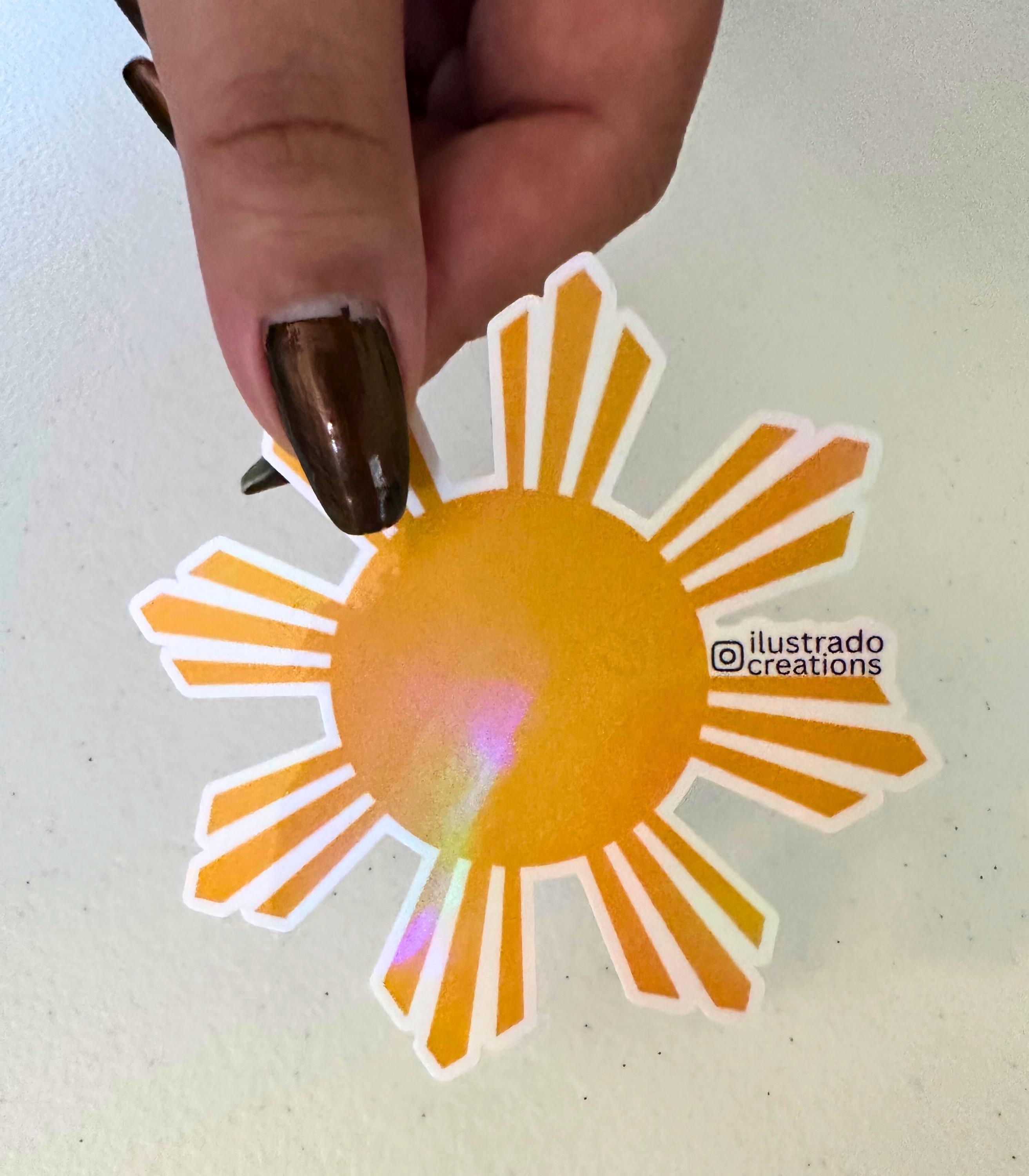 Filipino Sun Sticker, Minimalistic Philippines Star, Hydro Laptop Decal ...