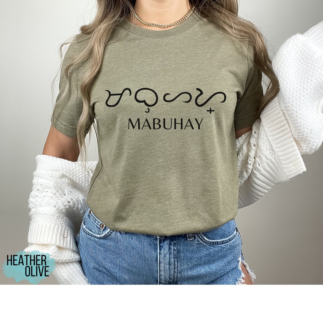 Mabuhay Baybayin Writing Filipino Sun Minimalistic Tagalog Shirt