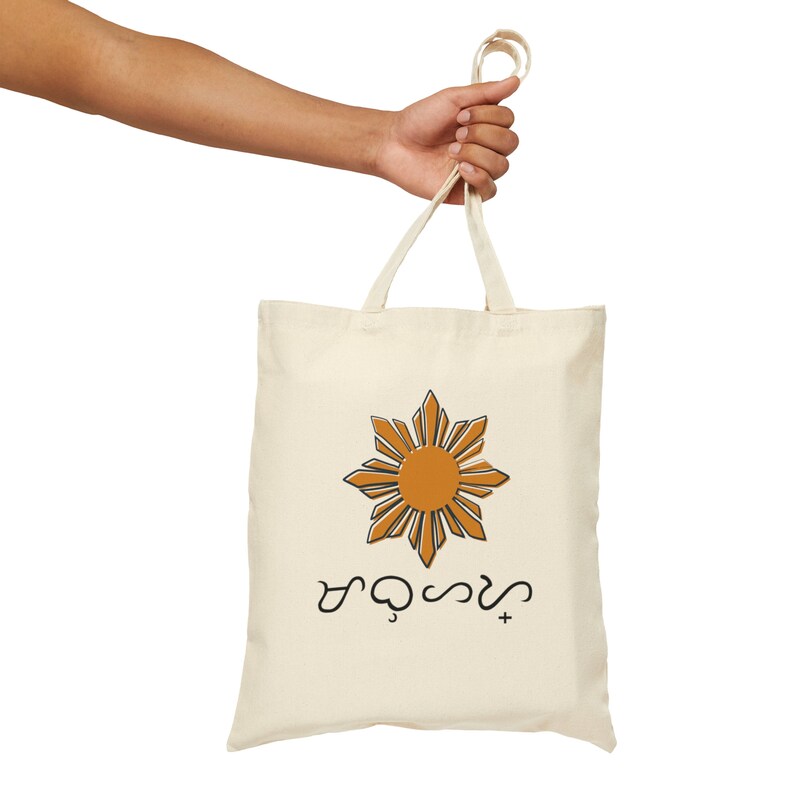 Mabuhay Baybayin Writing Filipino Sun Canvas Tote Bag Proud Filipino feature-writing-3-filipino-pdf