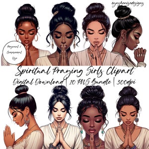 Self Love clipart bundel, Black Girl clipart, Black Woman Fashion clipart, Black Girl Magic, Black Girl clipart voor planner, digitale sticker