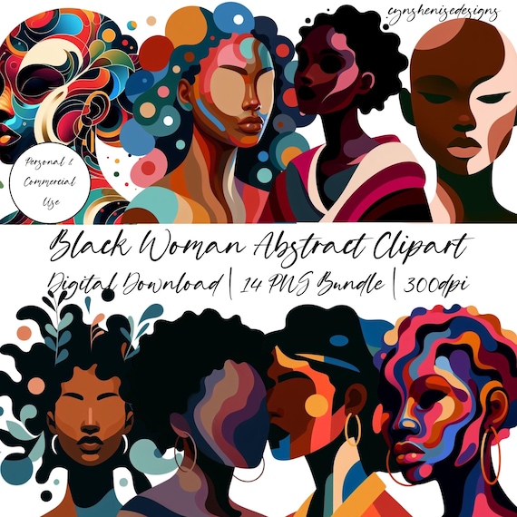 Abstract Faceless Black Girl PNG, Black Woman, Black Girl Clipart, Black Girl Magic, Black Girl Planner, Melanin, Digital Stickers, journal