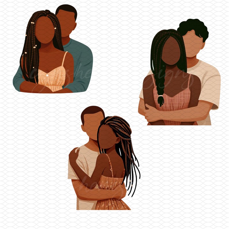 Gesichtsloses schwarzes Mädchen PNG, schwarze Frau, schwarzes Mädchen Clipart, schwarze Mädchen Magie, Studenten Planer, Selbstliebe, Melanin, digitale Aufkleber, Journal Bild 7