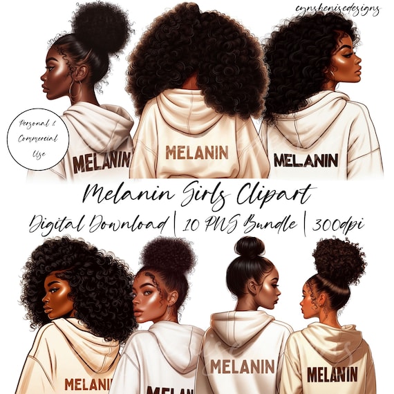 Self Love Clipart, Black Girl PNG, Melanin Clipart, Afro Girl Clipart,  Black Girl Magic, Black Girl Clipart for Planner, Digital Stickers