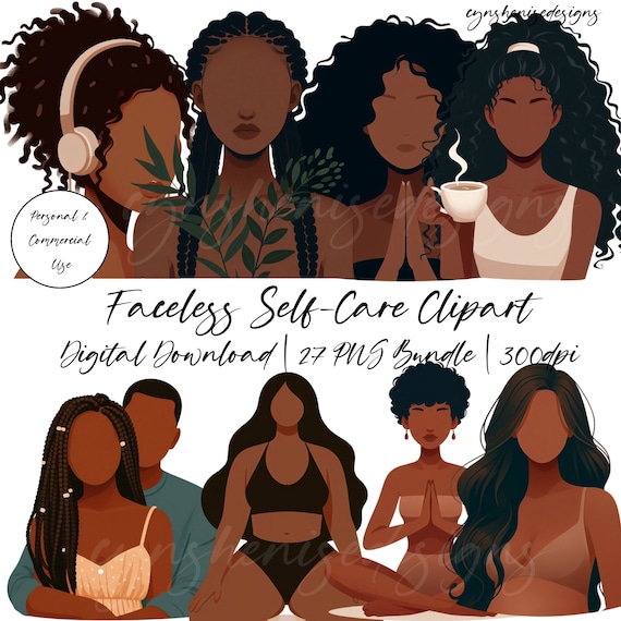 Faceless Black Girl PNG, Black Woman, Black Girl Clipart, Black Girl Magic, Student Planner, Self Love, Melanin, Digital Stickers, Journal