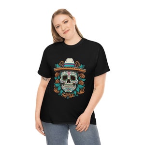 Cinco De Mayo Shirt | Sugar Skull | Male Sugar Skull | Dia de Los Muertos Shirt | Sombrero