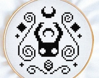 Hollow Knight Cross Stitch, Spooky Cross Stitch, Video Game Cross Stitch, Easy Cross Stitch, PDF