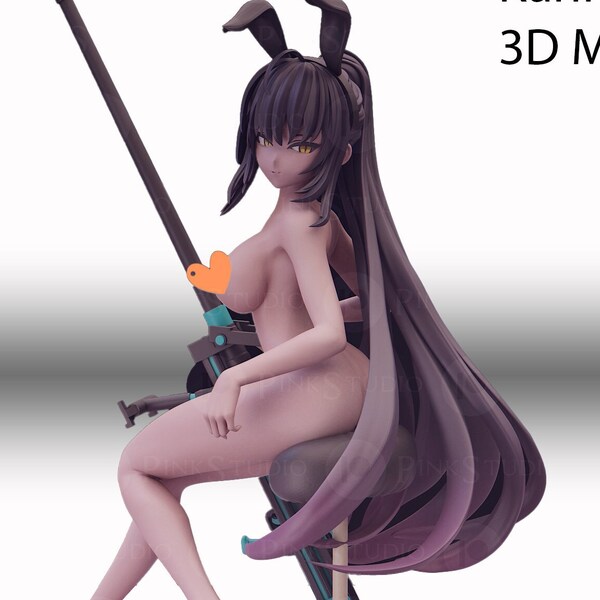 Karin - Enchanting 3D Model for Instant Printing - Blue Archive - Anime Girl - STL File - Gatcha - Curvy Figure