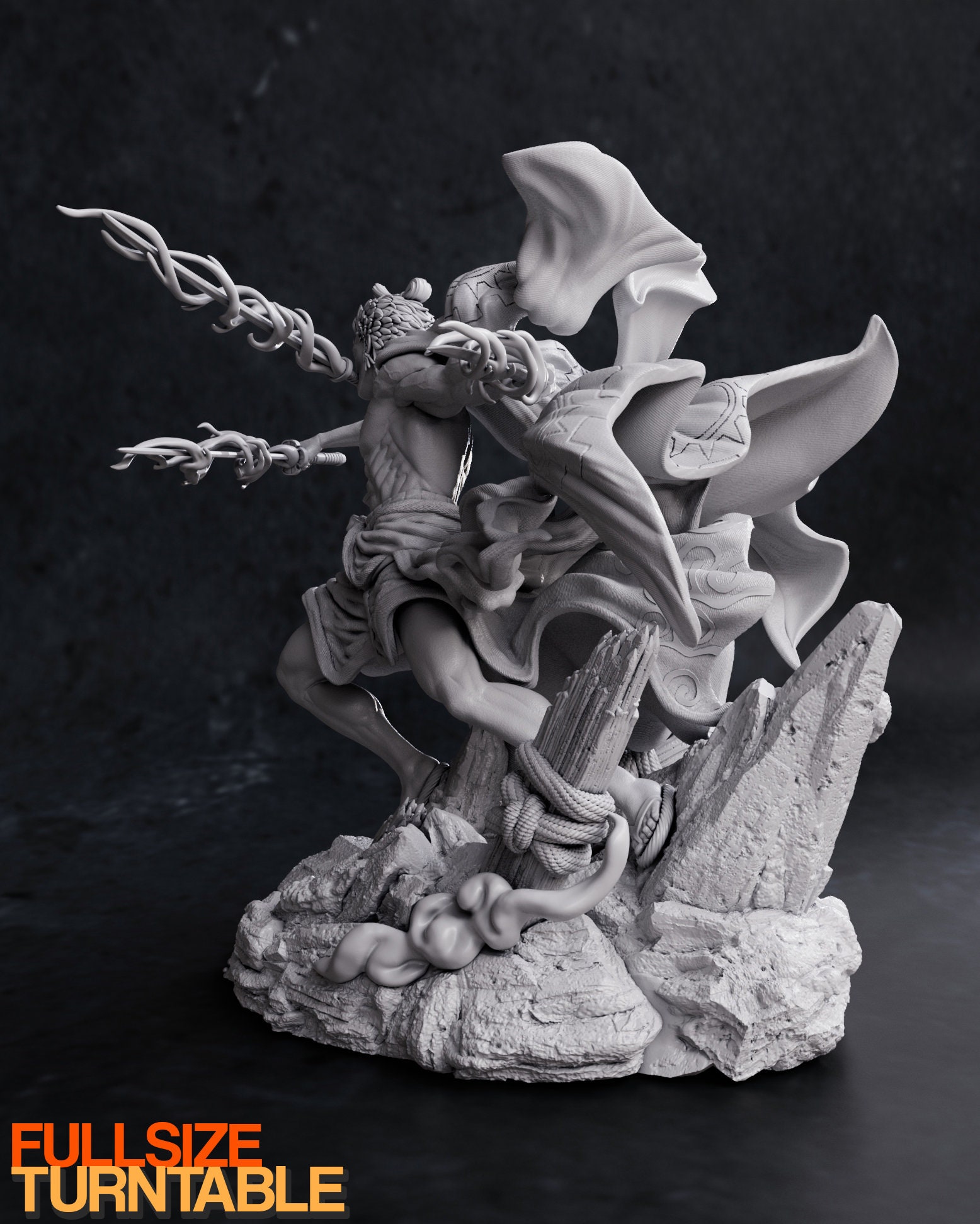 Roronoa Zoro STL File 3D Model Figurine Anime Manga Straw Hat Crew