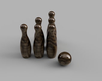 Wood Ball and Skittles - Digital Plans - Woodworking Plans Projects and Templates PDF Download