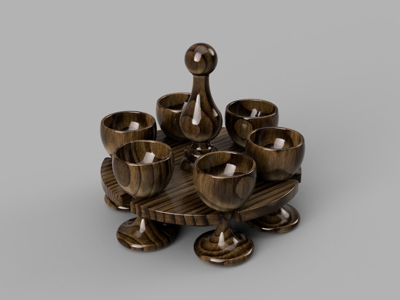 DIY Woodturning Project Egg Cup Holder With Cups Edition 1 Etsy
