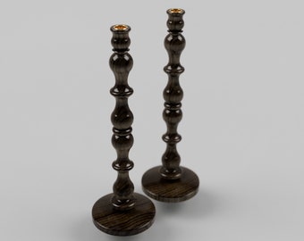 Candlestick Holder  Edition 2 - Wood turning Plan - Woodworking Plans Projects and Templates PDF Download - Digital Plans
