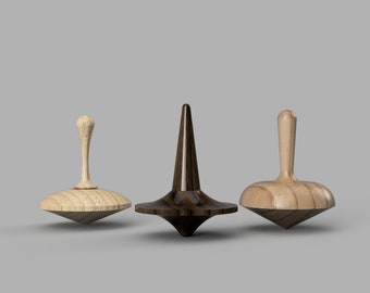 Spinning Top Plan for Woodturning Instructions for Wood Toy Plans Wood Working Projects for Fidget, Wood Turning, PDF Digital Download