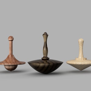 Spinning Tops, Wood Turning Plans for Wood-working Project for Wood Turner Ideas for Spinning Top, Wooden Toys Spinning Fidgets PDF Download