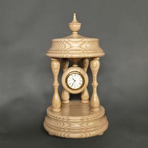 Mantel Clock for Mantel Woodturning Plan for Wooden Clock Woodworking Plans for Clock Making Plans and Instructions Wood Working Ideas PDF