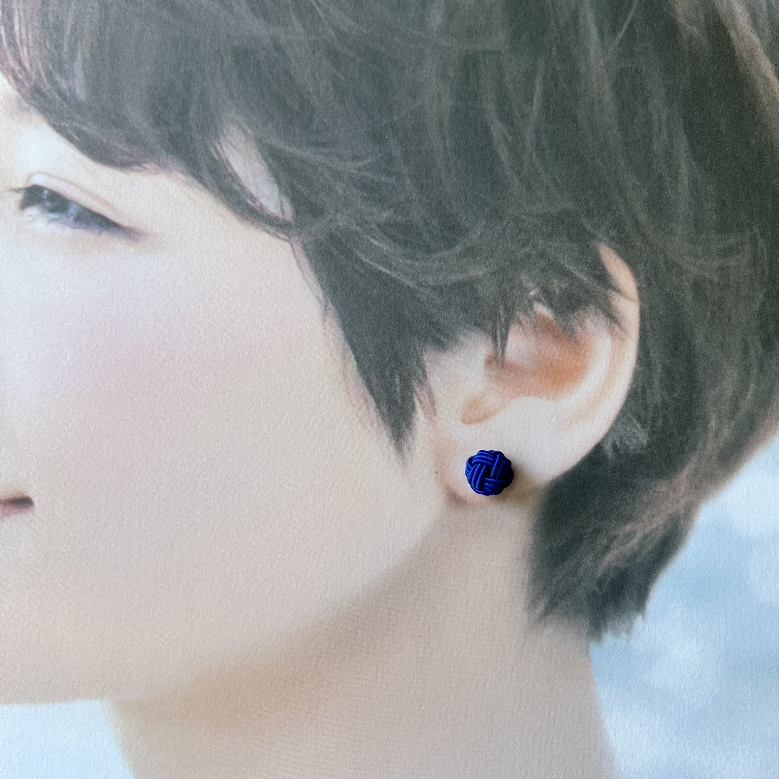 スタッドピアス、日本製ピアスハンドメイド、水引、ジュエリー