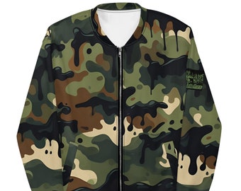 Chaqueta bomber unisex "Graffiti Camo" de XRAWatches