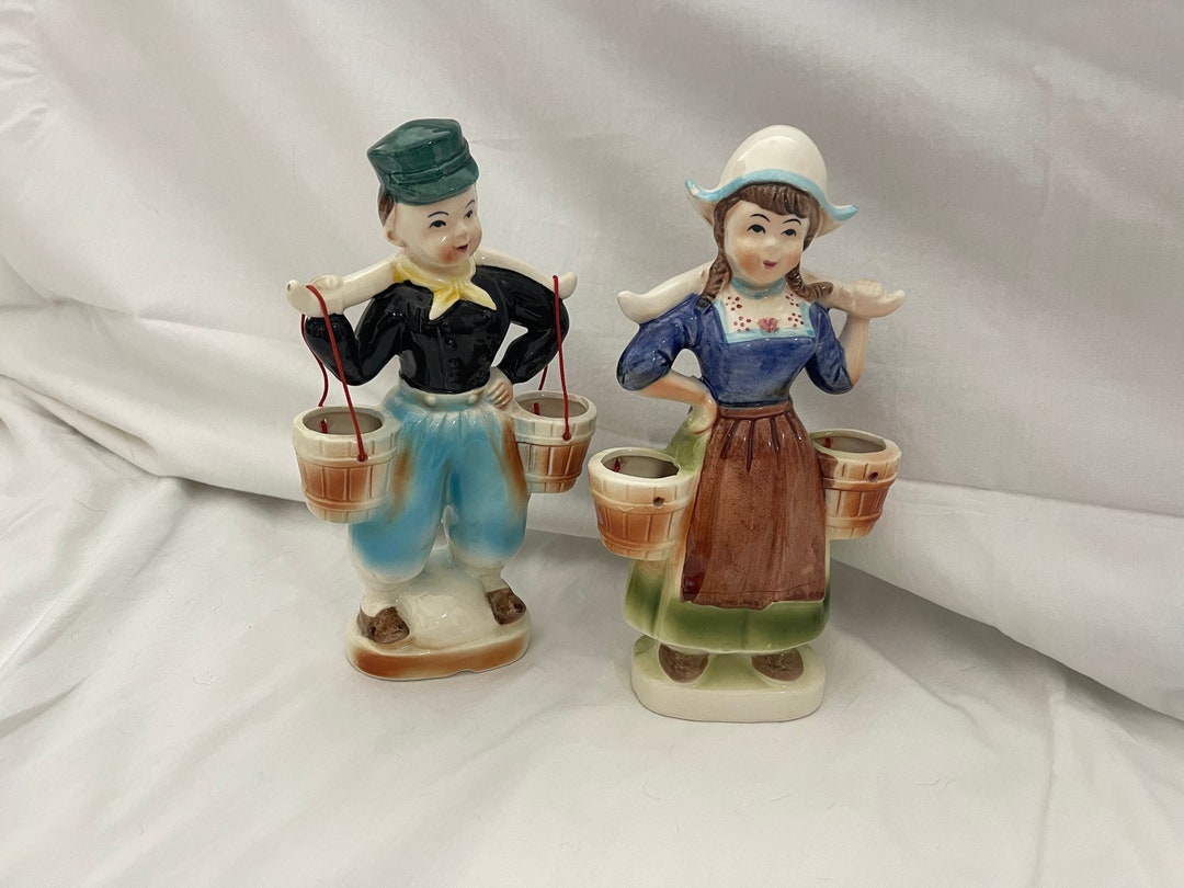 Dutch Boy and Girl Ceramic Figurines - Etsy