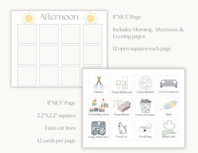 Kid's Daily Routine Cards, Routine Cards, Toddler Routine, Picture ...