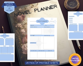 writing book planner The Ultimate Novel Planner Workbook | Book Writing Planner | NaNoWriMo & Story Planner Printable-Character-Fanfiction-Best for Novelists