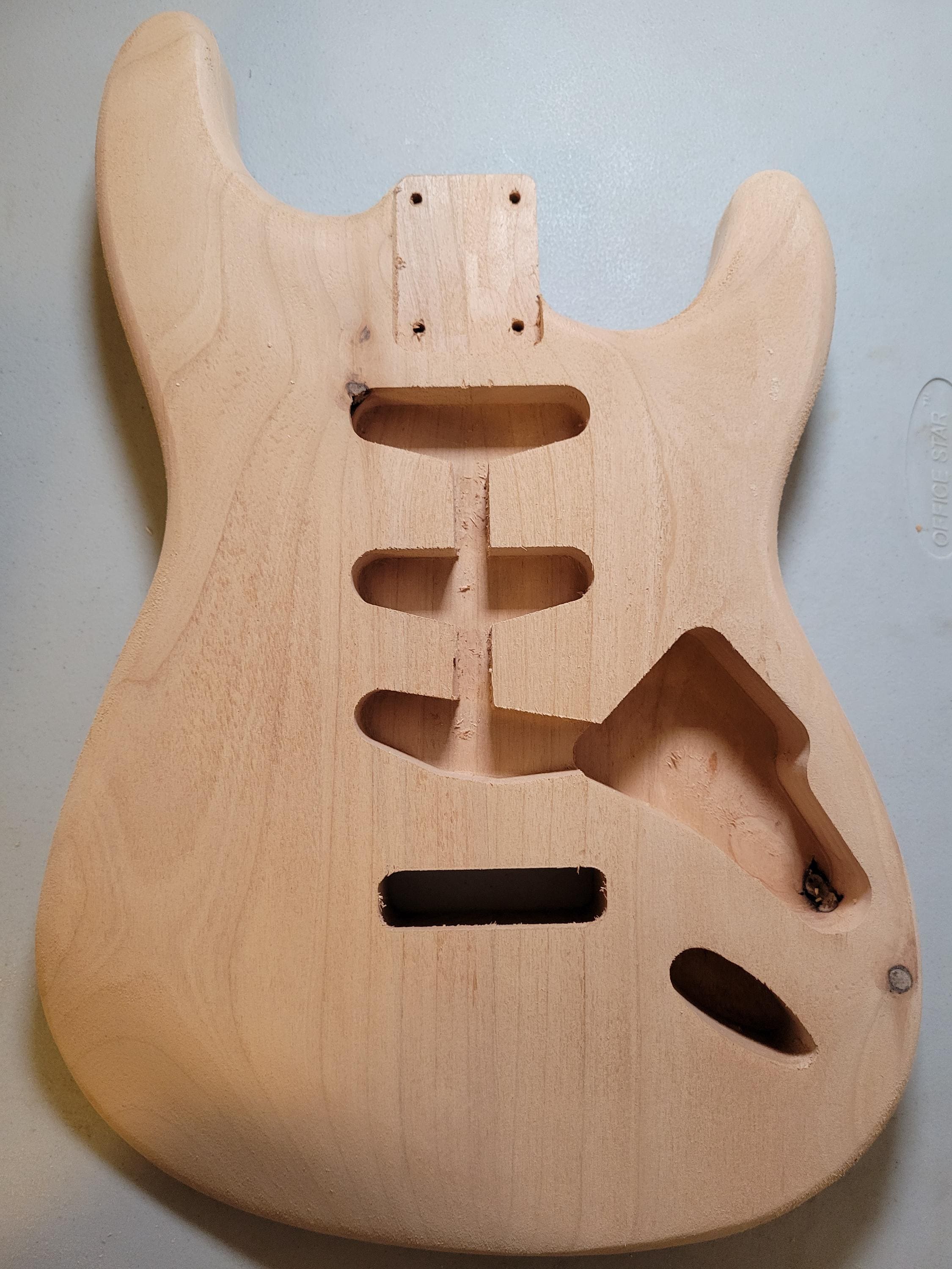 Stratocaster Style Guitar Body | Unfinished | Pine Ash Alder