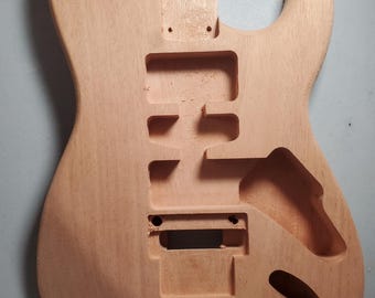 Stratocaster HSH Style Guitar Body| Floyd Rose | Unfinished | Pine Ash Alder Poplar Basswood