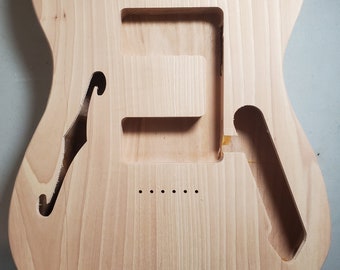 72 Thinline Style Guitar Body Unfinished Tele Ash Etsy