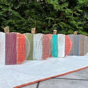 Multicolored Wood Pumpkin, Colorful Fall Decor, Tiered Tray Decor, Wood Thanksgiving Pumpkin, Farmhouse Decor, Rustic Farmhouse Decor