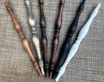Vintage Style Wooden Spindles Set, Turned Wood Decor, Rustic Farmhouse Accents , Salvaged Look,  Shelf Styling Decor, Primitive Decor
