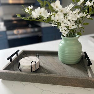 Wooden Farmhouse Decorative Ottoman Tray, Wooden Tray, Serving Tray, Rustic Tray, Home Décor, Farmhouse Decor, Coffee Table Tray