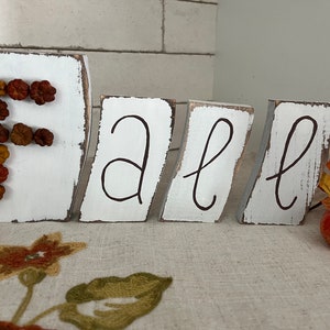 Fall Blocks, Fall Decor, Autumn, Fall pumpkin sign, Fall decoration, Thanksgiving, Tiered tray Decor, Tiered Tray, Shelf Sitter, Mantel.