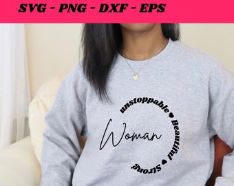 Strong Woman SVG Designs: Inspirational Woman Power (Digital Download)