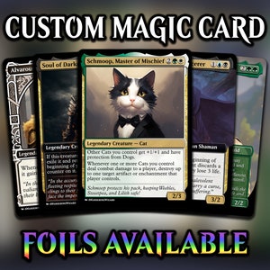 Custom Magic Card + FOIL - Magic The Gathering Style Custom Personalized Gift Card - Digitial + Physical, Multiple Styles, Personalized Gift