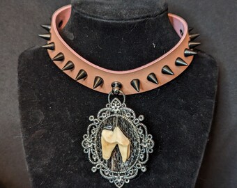 Custom Double Short Spiked Oddity Choker