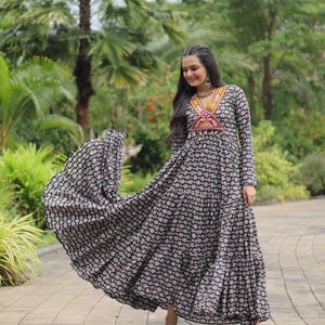 Navratri gown | printed designer gown