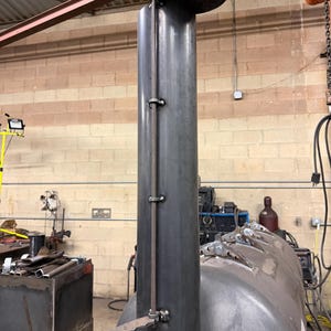 smoke stack chimney damper kit universal weld on with handle and 4 guides