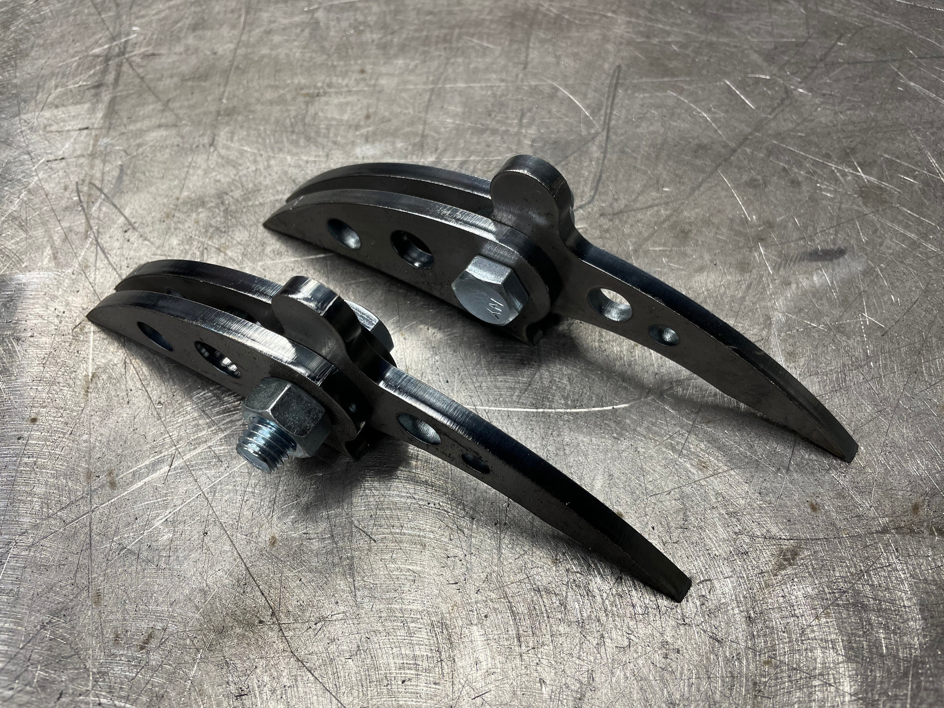 Universal hinges with built in stop Weld On