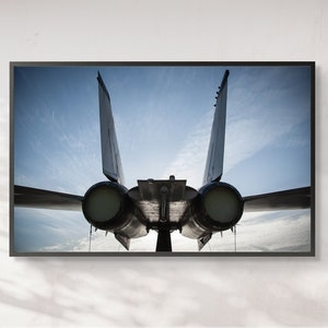 F-14 Tomcat - California Airplane Fighter Jet Vintage Aviation Physical Print Photography, Air Force Living Room Home Decor Wall Art Photo