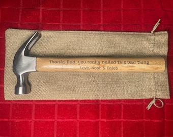 Custom Engrave Your Own Saying Hammer, Father’s Day Gift, Personalized Hammer