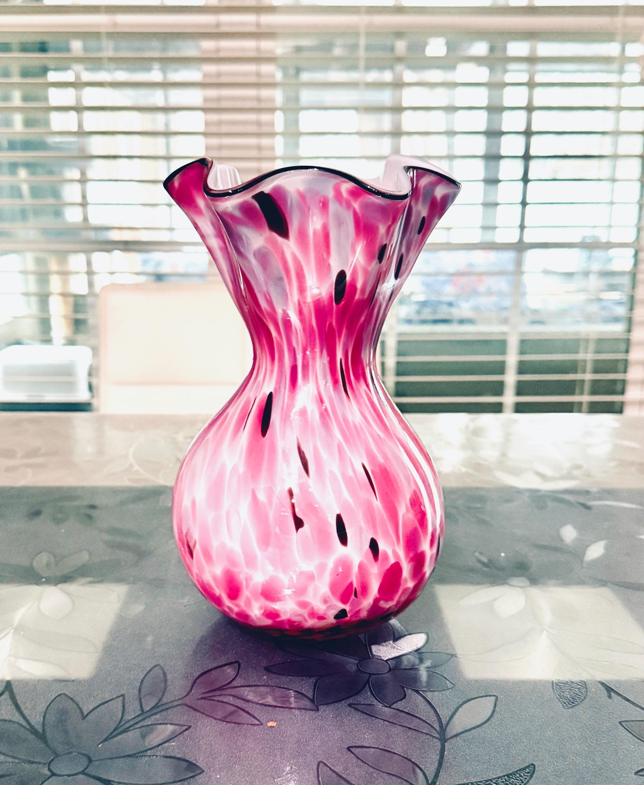 Pink Murano Vase - Etsy