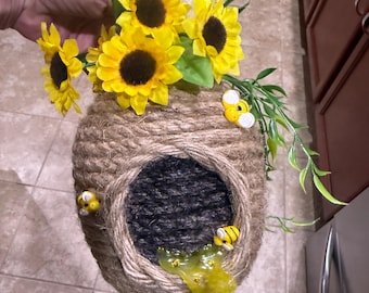 Handmade Beehive Decor